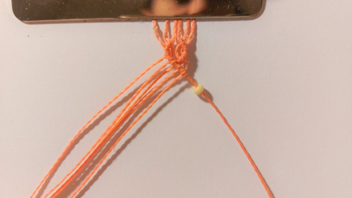 Bracciale estivo in micro-macramè : Tappa 6