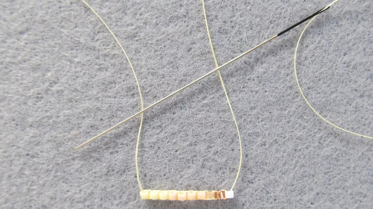 Orecchini con frangia di perle Miyuki : Tappa 1