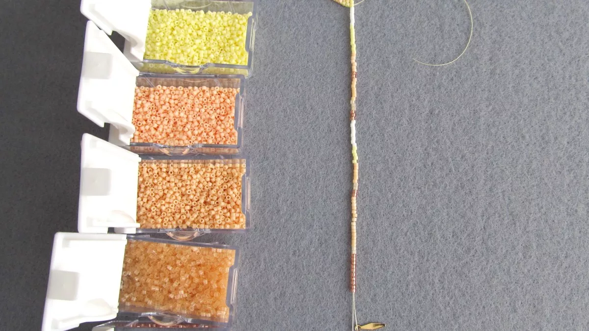 Orecchini con frangia di perle Miyuki : Tappa 4