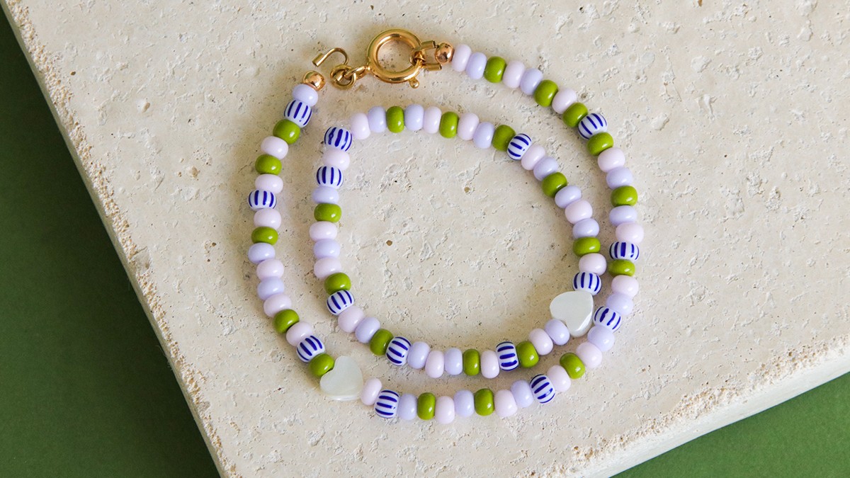 Schema Bracciale duo madre-figlia in perle di semi