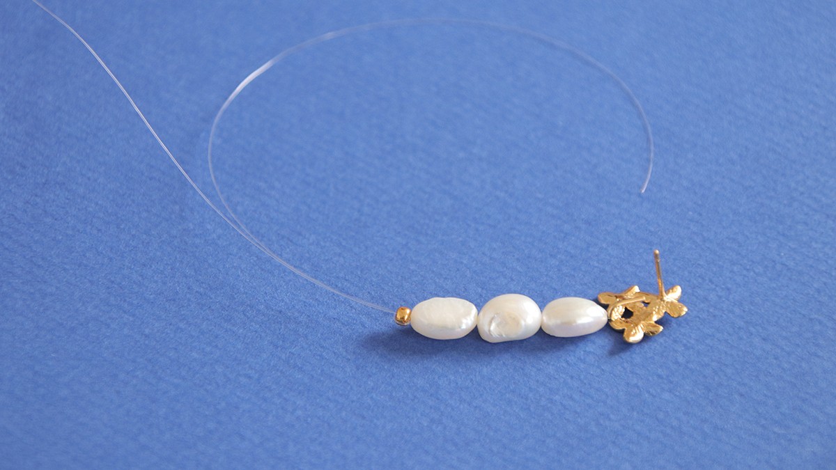 Orecchini pendenti con perle d'acqua dolce : Tappa 6