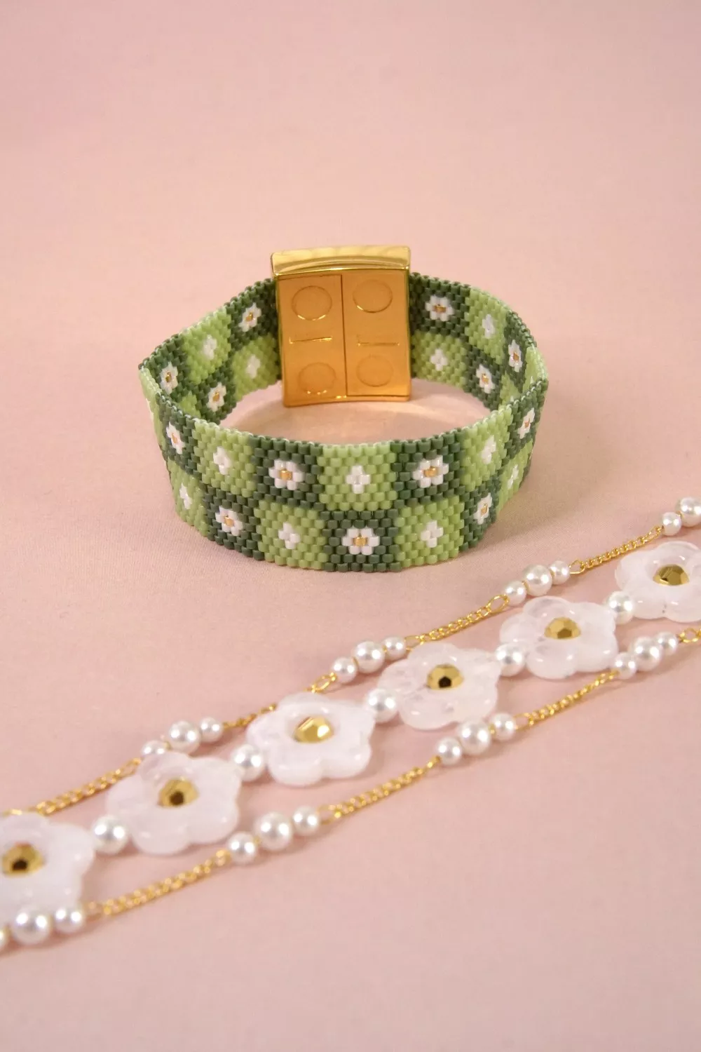 Schema Bracciale Miyuki a tessitura Peyote Coppia con chiusura Hiilos