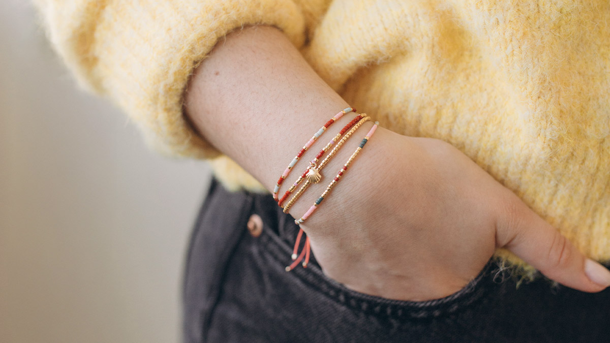 Schema Braccialetti di perle facili Miyuki con chiusura regolabile