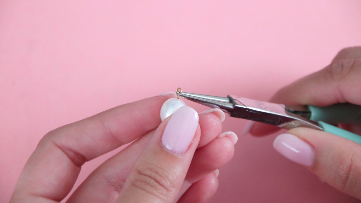 Orecchini pendenti con perle Millefiori : Tappa 3