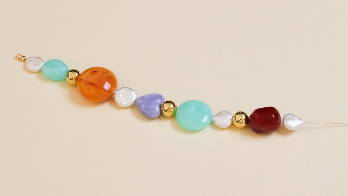 Bracciale vintage con perle : Tappa 2