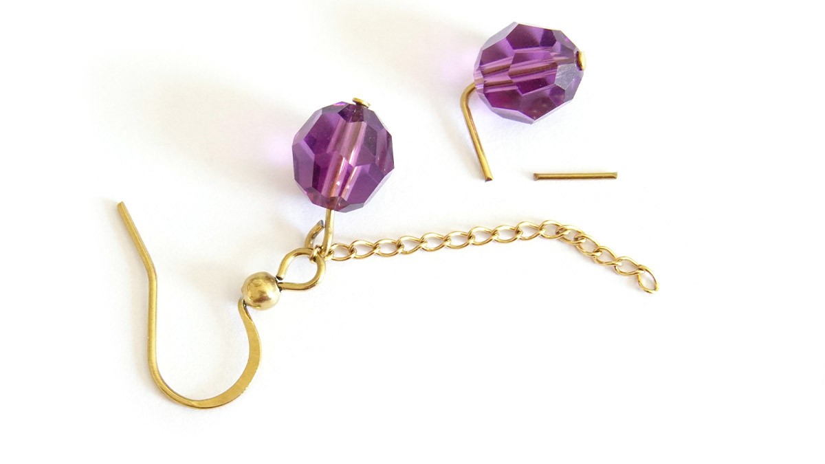 Orecchini a forma di grappolo d'uva : Tappa 2 Orecchini a forma di grappolo d'uva : Tappa 2