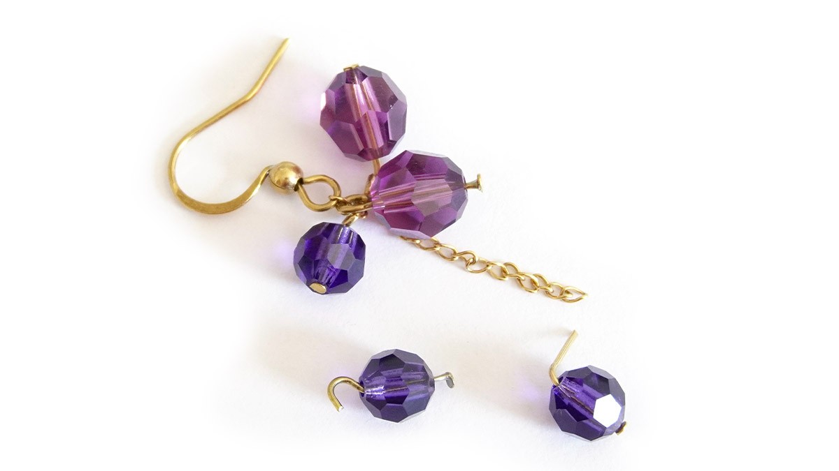 Orecchini a forma di grappolo d'uva : Tappa 3 Orecchini a forma di grappolo d'uva : Tappa 3