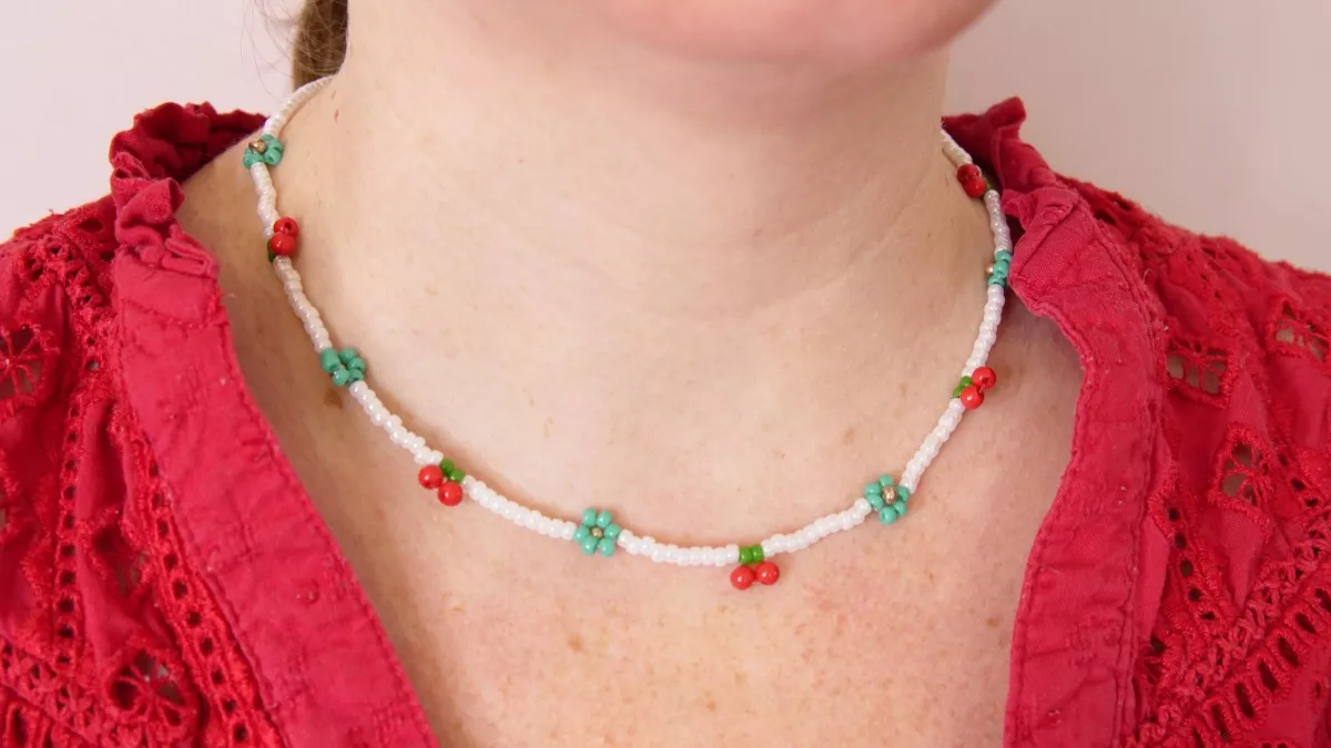 Schema Collana di perle di ciliegio e perle di semi Miyuki