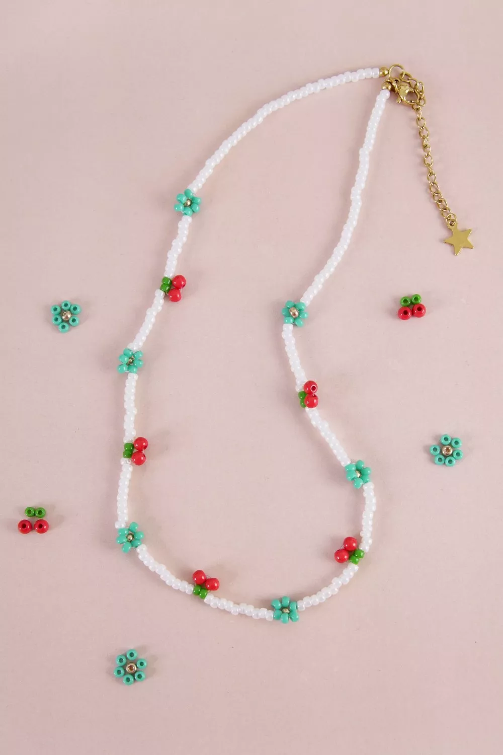 Schema Collana di perle di ciliegio e perle di semi Miyuki