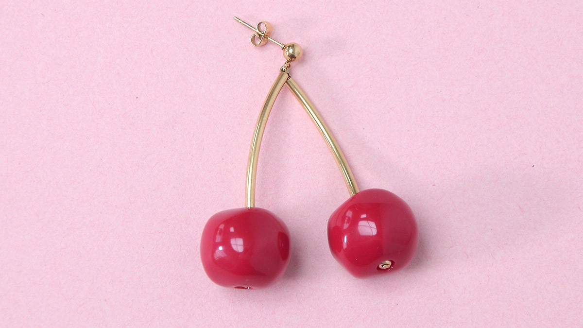 Orecchini di perle Cherry easy : Tappa 3