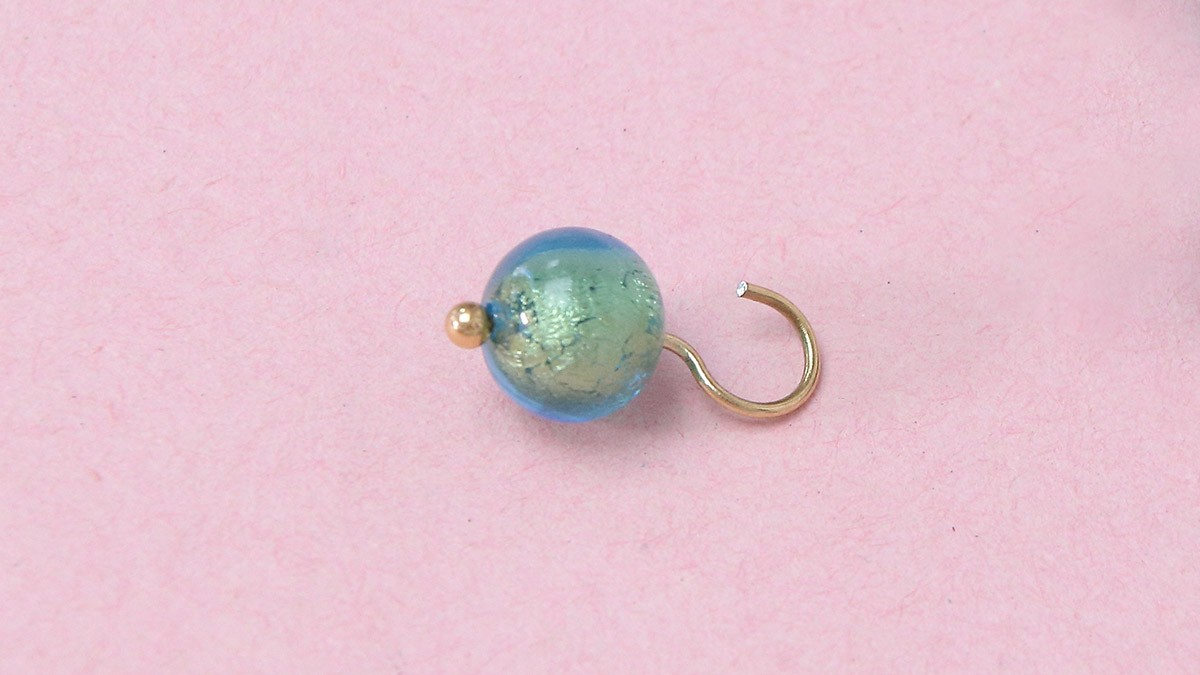 Creoli con perle di Murano e avventurina : Tappa 2 Creoli con perle di Murano e avventurina : Tappa 2