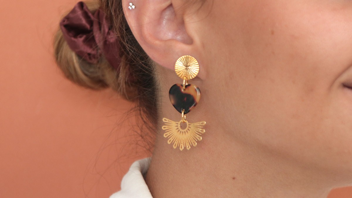 Orecchini Quadrati Con Pendenti Ambra - Gioielli - Orecchini - Di A - Foto 12