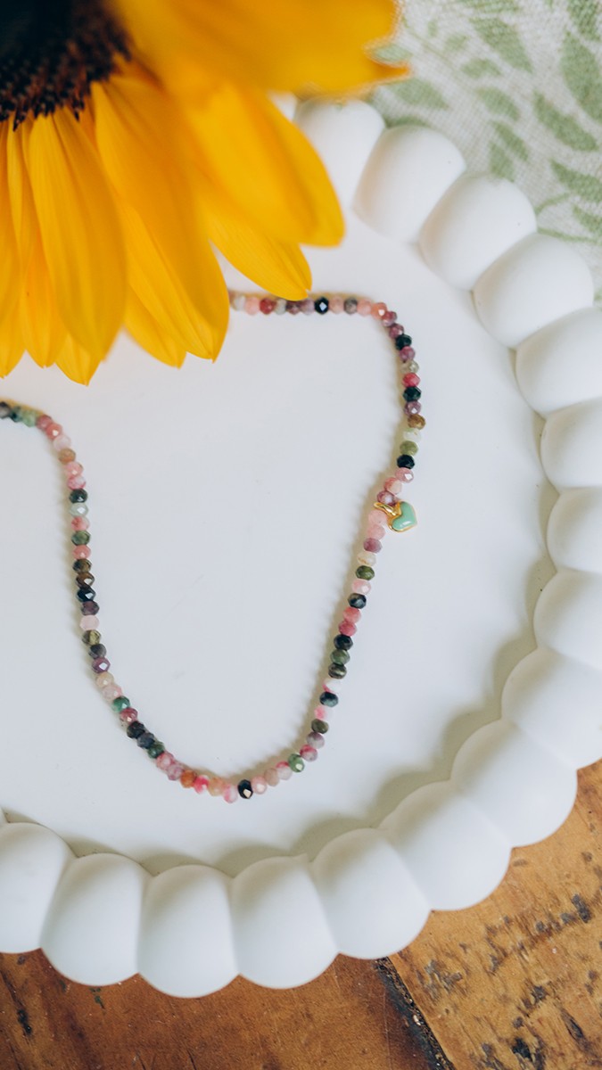 Tutorial per la collana di pietre naturali e il ciondolo a cuore
