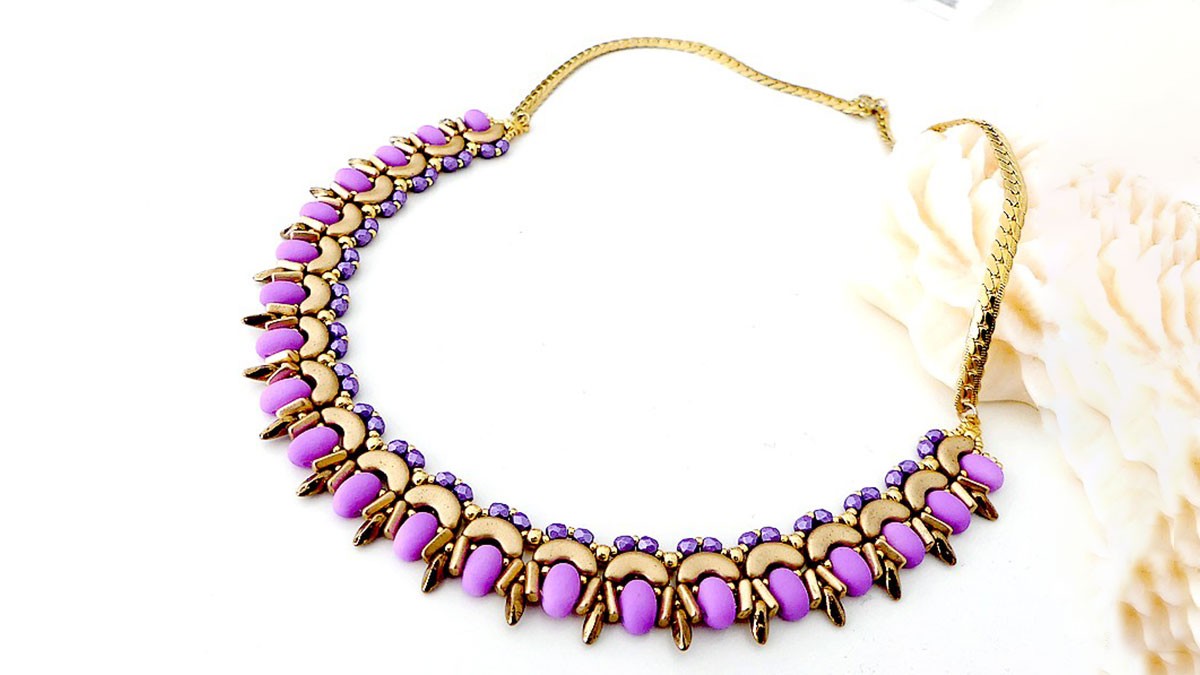 Schema Collana Samy con perle di Samos di Puca®, Francia