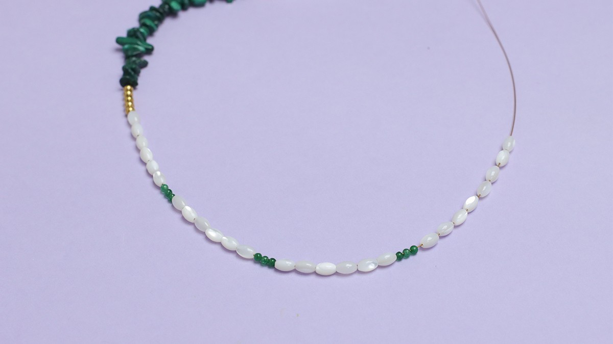 Collana di perle e trucioli : Tappa 4