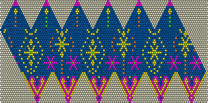 Schema Guaina di Natale all'uncinetto a spirale blu e rosa