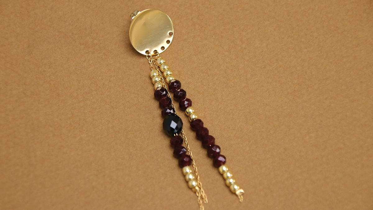 Orecchini pendenti festosi : Tappa 4