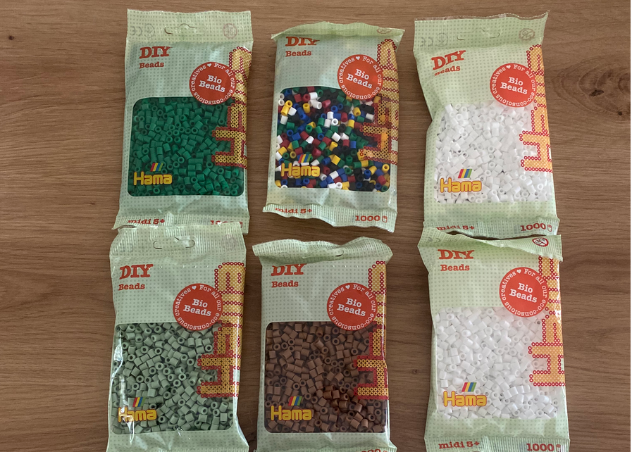 Ornamenti natalizi con perline biologiche Hama : Tappa 1