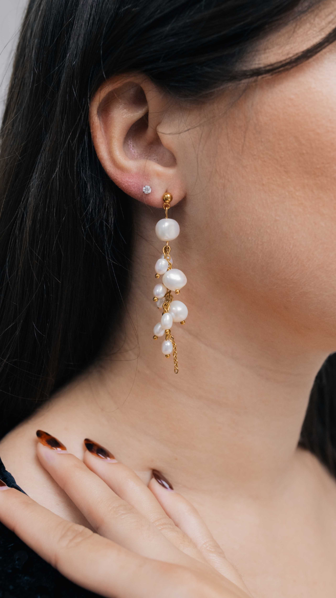 Schema Orecchini pendenti con perle d'acqua dolce