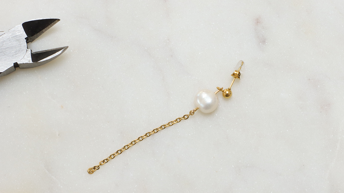 Orecchini pendenti con perle d'acqua dolce : Tappa 4