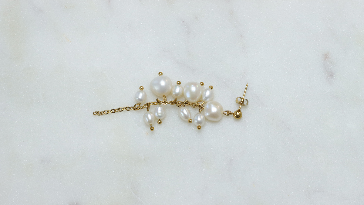 Orecchini pendenti con perle d'acqua dolce : Tappa 8