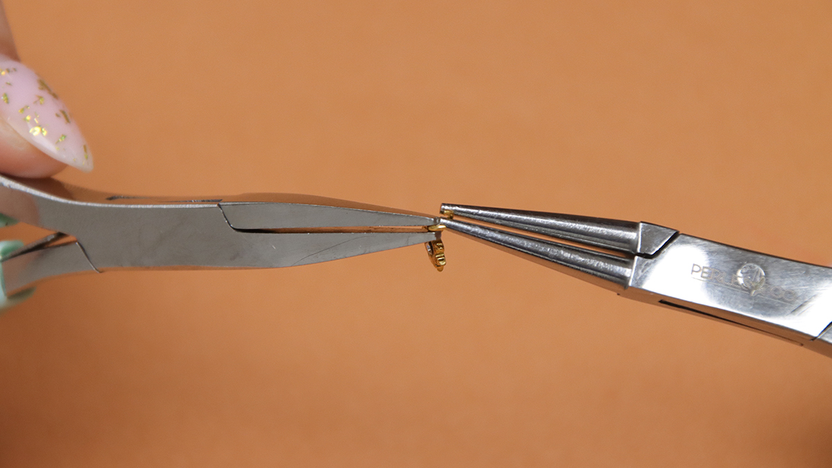 Bracciali marroni con pietre naturali e perle sfaccettate : Tappa 5