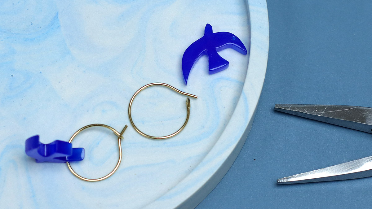 Orecchini a forma di uccello : Tappa 2