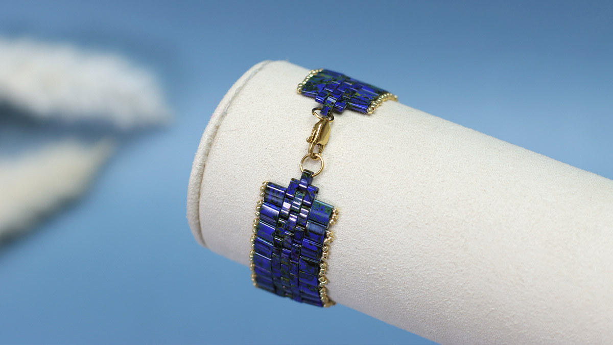 Schema Ispirazione cinturino Tila Miyuki Cobalt Picasso