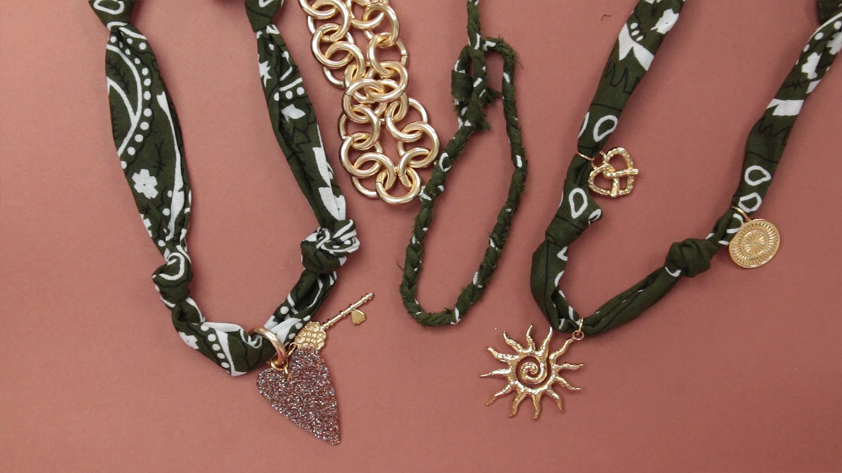Schema Collana da donna Bandana con pendente a forma di sole