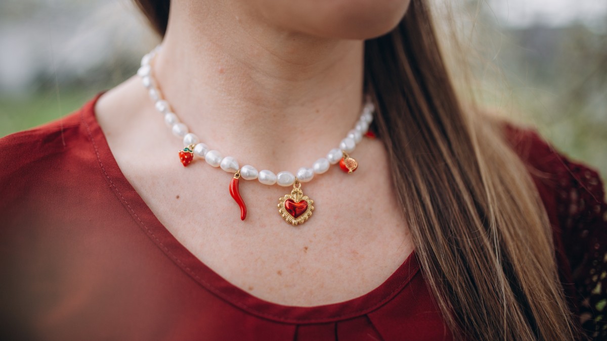 GD Signs Collana Di Perle D'Acqua Dolce Colorate Per Donna – 45 Cm, Anallergica, Regolabile E Impermeabile – Senza Ciondolo - 3