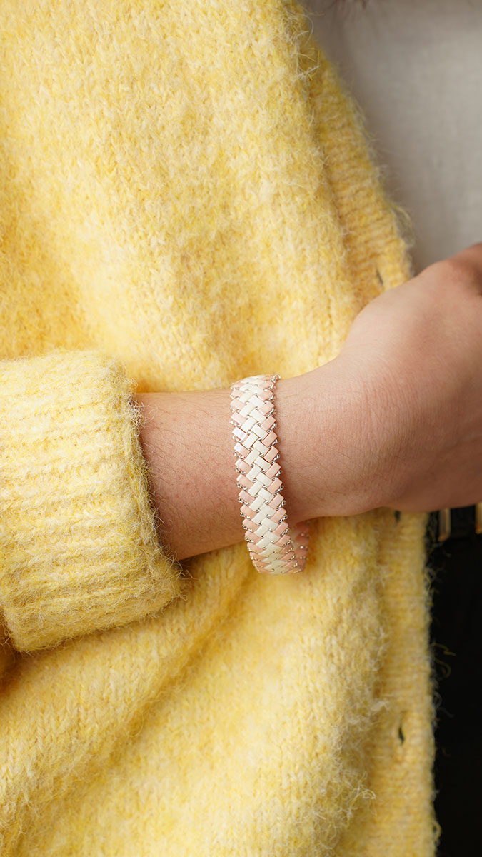 Schema Bracciale di perle Miyuki half tila 2 chevron Schema Bracciale di perle Miyuki half tila 2 chevron