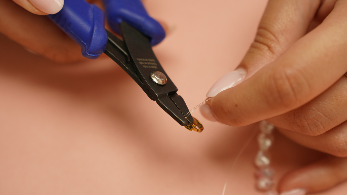 Borsa estiva fai da te grigri con conchiglie : Tappa 3