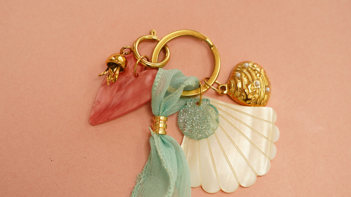 Borsa estiva fai da te grigri con conchiglie : Tappa 8