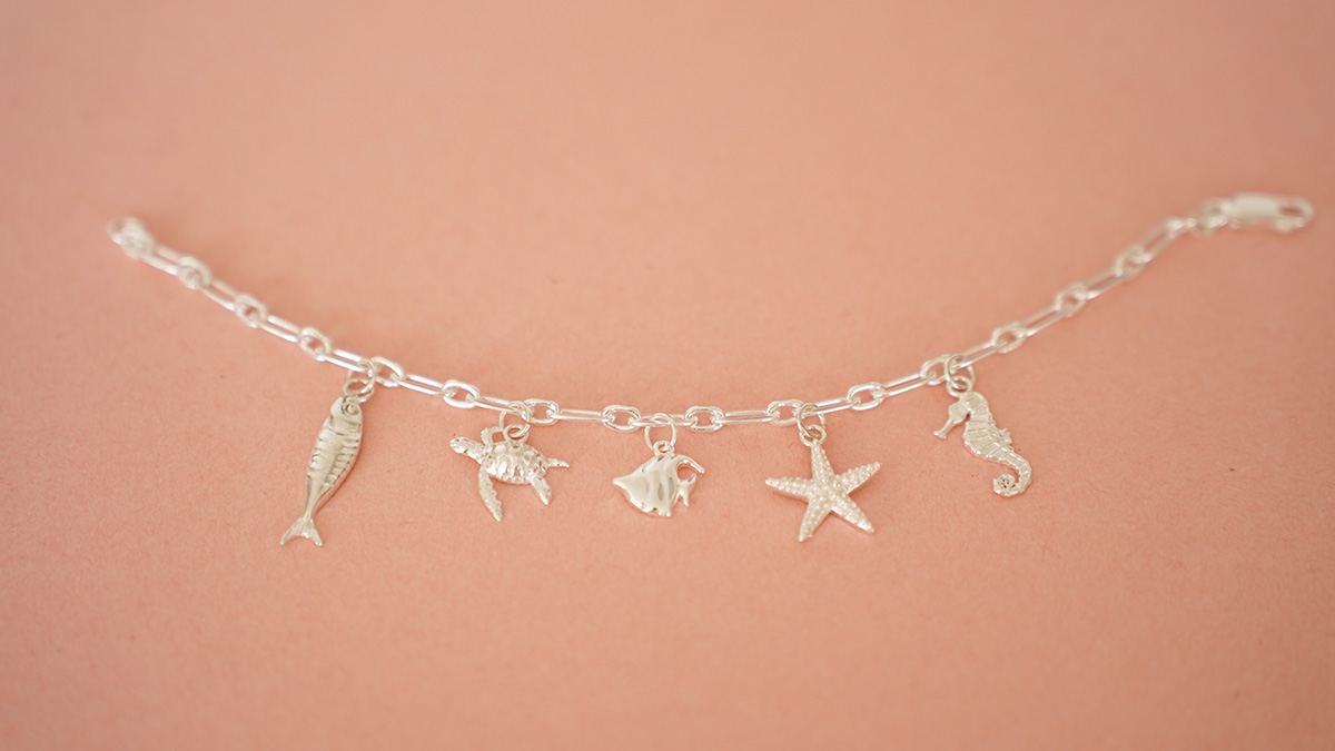 Bracciale con charms marini in argento 925 : Tappa 3 Bracciale con charms marini in argento 925 : Tappa 3