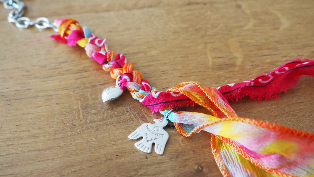 Collana intrecciata con palma di ametista e Ciondolo in argento 925 : Tappa 4