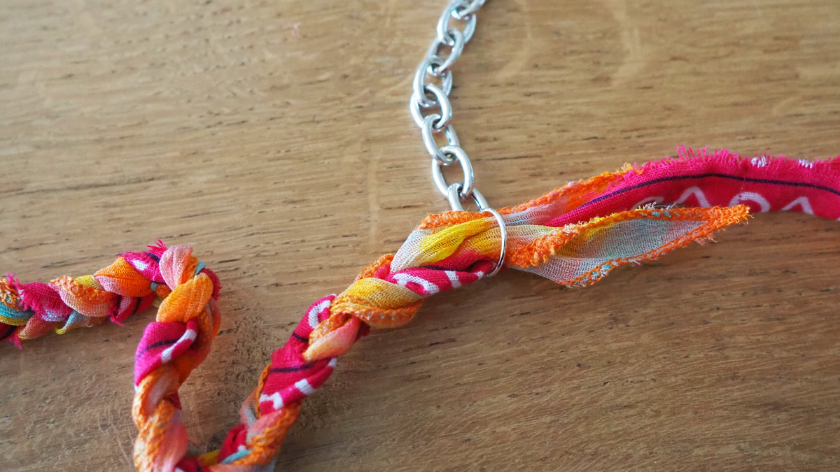 Collana intrecciata con palma di ametista e Ciondolo in argento 925 : Tappa 5