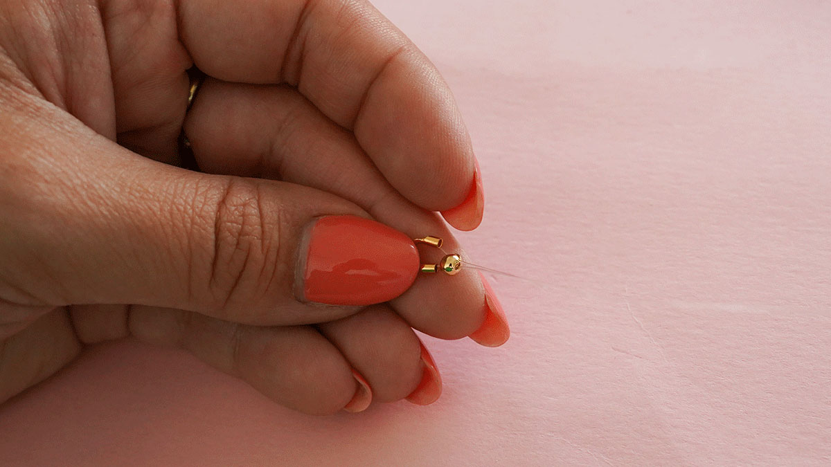 Set collana e bracciale di perle rosa Miyuki : Tappa 2 Set collana e bracciale di perle rosa Miyuki : Tappa 2