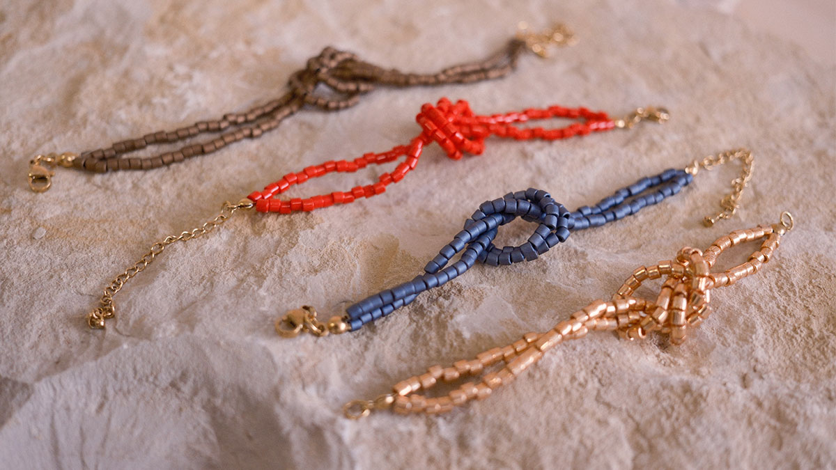 Schema Bracciale di perle Miyuki Delica da legare