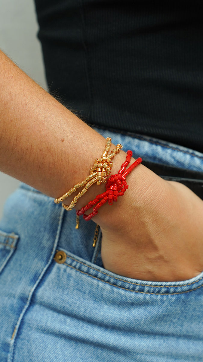 Schema Bracciale di perle Miyuki Delica da legare