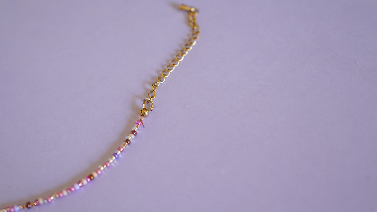 Collana di ciondoli con perle di semi : Tappa 5