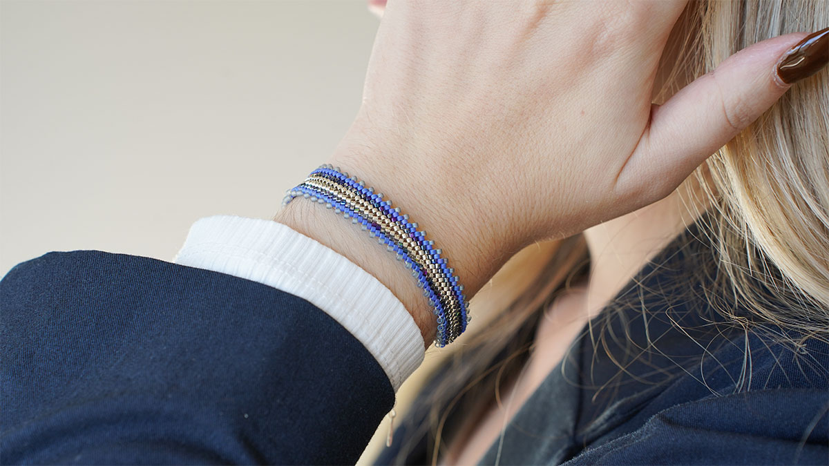 Schema Bracciale peyote a spina di pesce