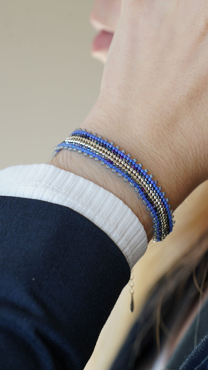 Schema Bracciale peyote a spina di pesce