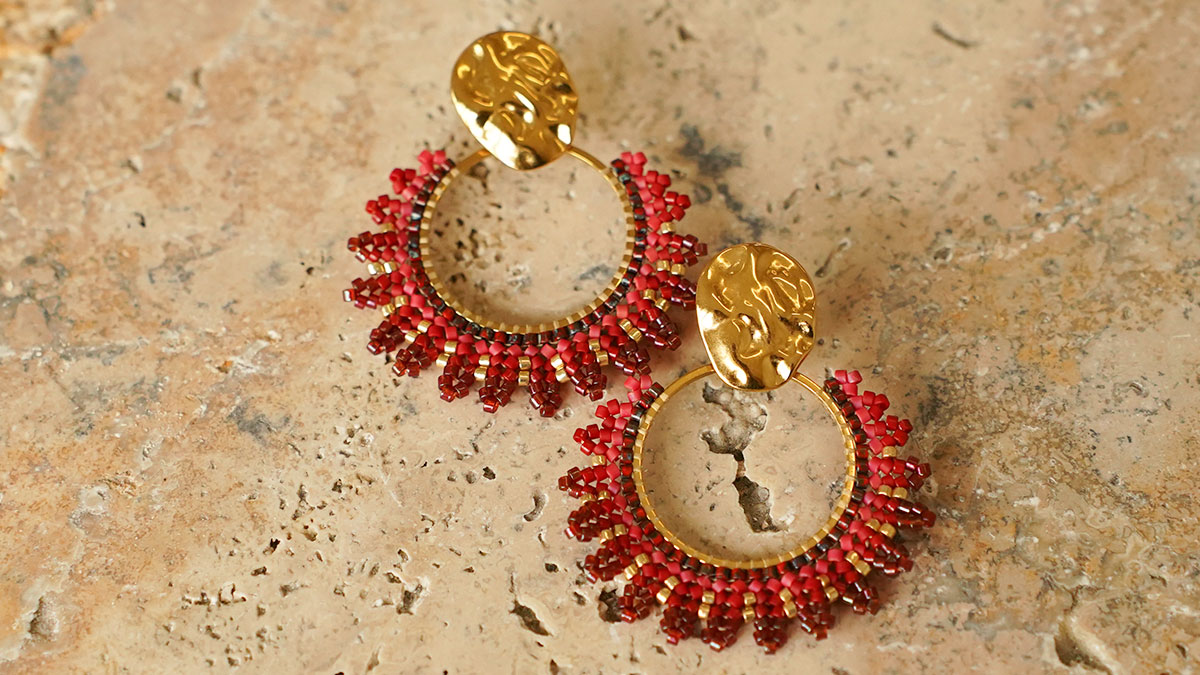 Orecchini Soleil a spina di pesce