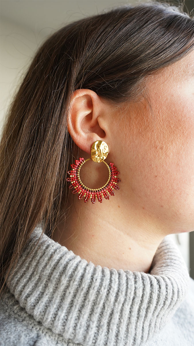 Orecchini Soleil a spina di pesce