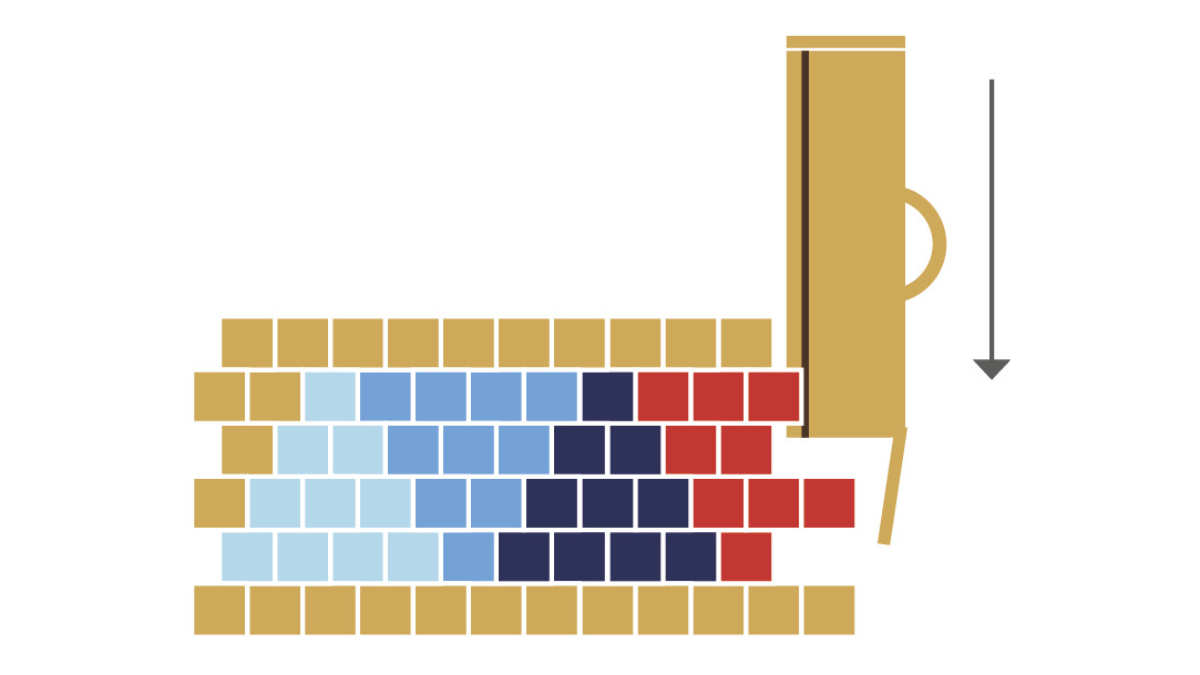 Bracciale a triangolo con Perle Miyuki 11/0 in coppia peyote : Tappa 10