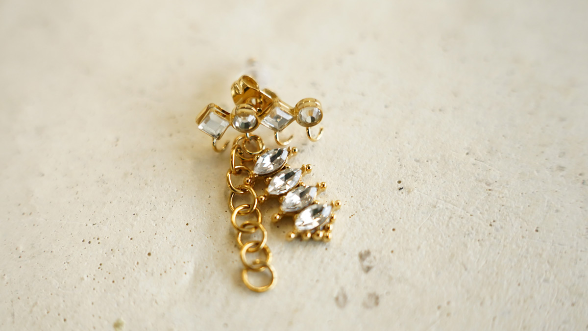 Orecchini pendenti con charms in acciaio inossidabile : Tappa 2