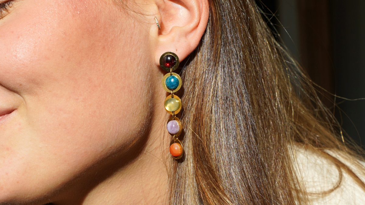 Schema Orecchini pendenti in pietra semipreziosa Schema Orecchini pendenti in pietra semipreziosa