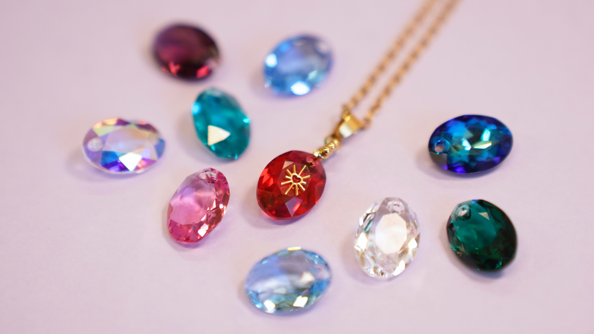 Collana con ciondolo Swarovski e catena in acciaio inossidabile