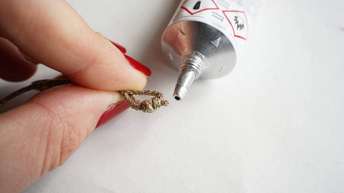 Duo di braccialetti in corda e rete navy : Tappa 7 Duo di braccialetti in corda e rete navy : Tappa 7