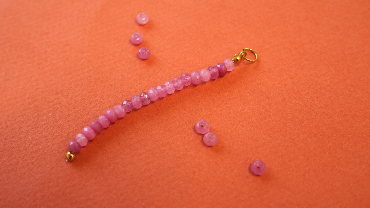 Orecchini pendenti con pietre preziose : Tappa 5